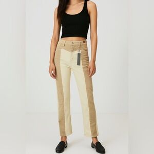 NWT Tractr jeans with corduroy accents Two-Tone size 6/28